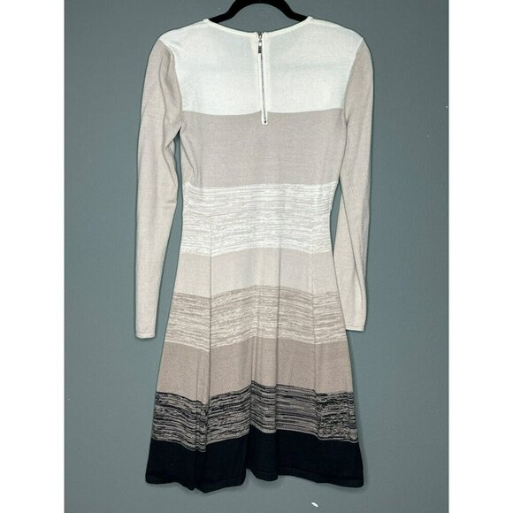 VIVIENNE Vivienne Tam Women's Small Knee-Legnth Sweater LS Dress Striped - Picture 3 of 13